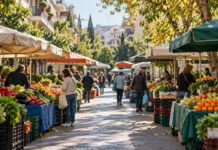 Παπάγου: Στην οδό Πίνδου η λαϊκή αγορά έως το τέλος Δεκεμβρίου Υπαίθρια λαϊκή αγορά με πάγκους φρούτων και λαχανικών σε κατοικημένο δρόμο