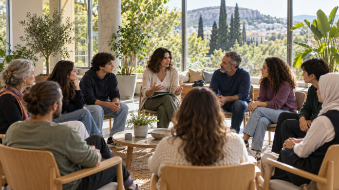 penteli-draseis-psychikis-ygeias-20261009-0230-1920x1080-1 Πολίτες και έφηβοι συμμετέχουν σε υποστηρικτική ομαδική συζήτηση σε δημοτικό χώρο