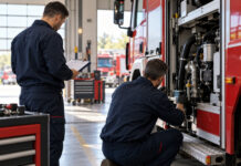 Πυροσβεστικό Σώμα: Αναρτήθηκαν οι πίνακες για 19 θέσεις Τεχνικών Τεχνικό προσωπικό ελέγχει μηχανολογικό εξοπλισμό οχήματος έκτακτης ανάγκης