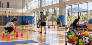 Βριλήσσια: Εννέα θέσεις γυμναστών για τα Προγράμματα Άθλησης για Όλους Γυμναστές οργανώνουν εξοπλισμό για δημοτικά προγράμματα άθλησης σε κλειστό γυμναστήριο