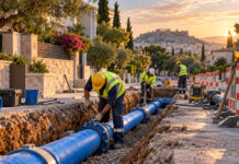 Βριλήσσια: Μειωμένη πίεση νερού από 08:30 έως 14:00 λόγω έκτακτης βλάβης Συνεργείο επισκευάζει υπόγειο αγωγό ύδρευσης σε δρόμο των βορείων προαστίων