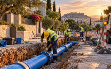 Βριλήσσια: Μειωμένη πίεση νερού από 08:30 έως 14:00 λόγω έκτακτης βλάβης Συνεργείο επισκευάζει υπόγειο αγωγό ύδρευσης σε δρόμο των βορείων προαστίων