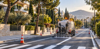 Βριλήσσια: Στο τραπέζι έργο οριζόντιας σήμανσης δρόμων Εργασίες οριζόντιας σήμανσης σε δενδροφυτεμένο αστικό δρόμο